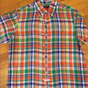 Ralph Lauren short sleeve plaid shirt